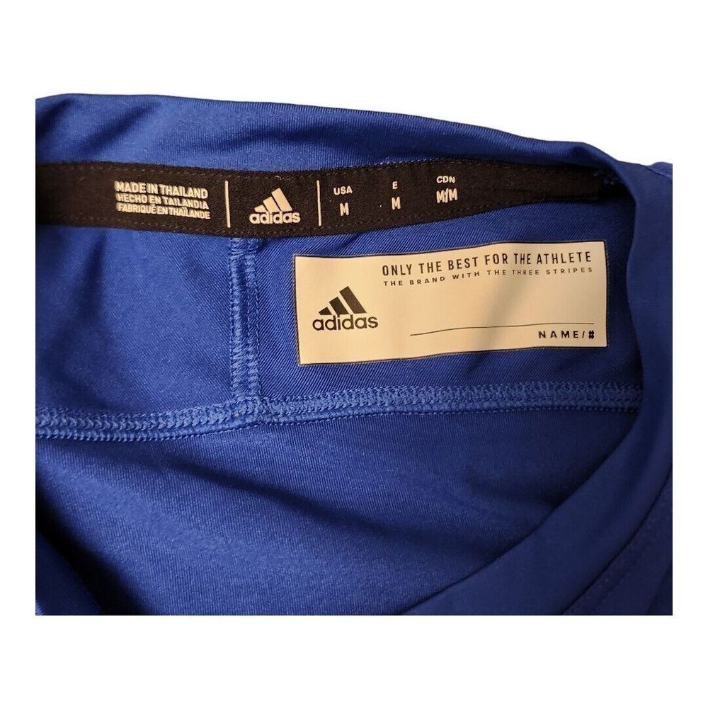 NWOT Kansas Jayhawks Tee Woman Medium Adidas College Performance Training Blue - Picture 3 of 10